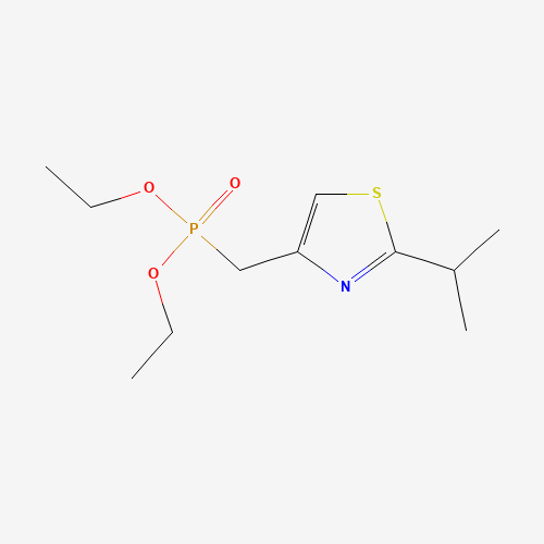 Diethyl 2-isopropylthiazole-4-methylphosphonate (CAS: 675201-26-0) - Chemical Structure and Molecular Formula 