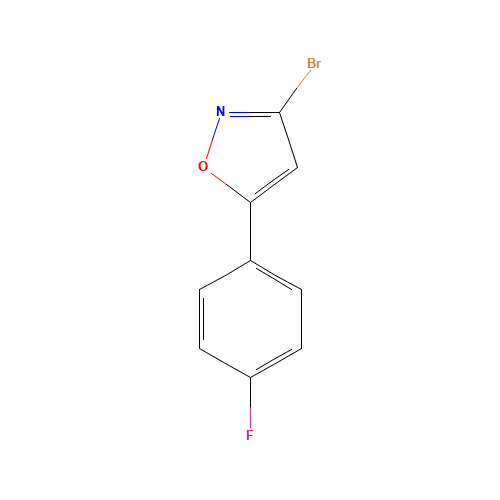 3-Bromo-5-(4-fluorophenyl)isoxazole (CAS: 903130-97-2) - Chemical Structure and Molecular Formula 