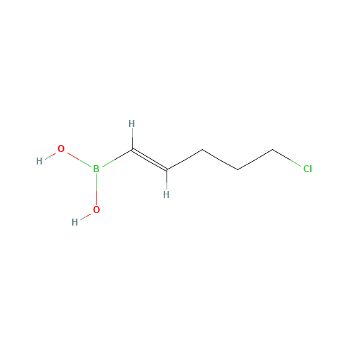 (E)-5-Chloro-1-penteneboronic acid (CAS: 37490-32-7) - Chemical Structure and Molecular Formula 