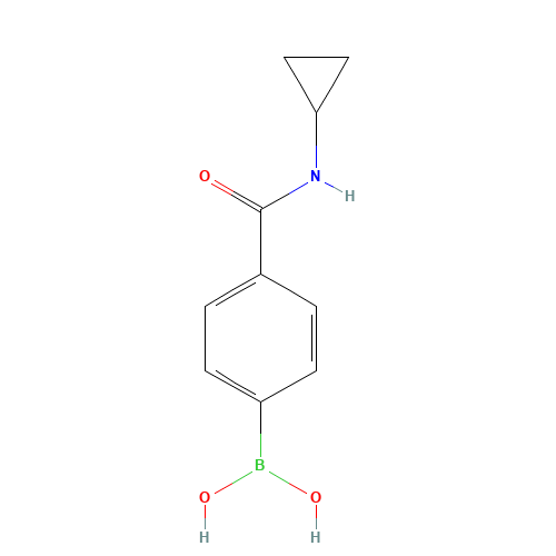 4-Cyclopropylaminocarbonylphenylboronic acid (CAS: 515140-26-8) - Chemical Structure and Molecular Formula 