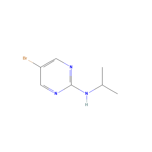5-Bromo-2-(isopropylamino)pyrimidine (CAS: 77476-95-0) - Chemical Structure and Molecular Formula 