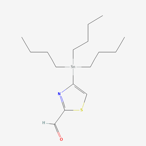 2-Formyl-4-(tributylstannyl)thiazole (CAS: 231278-14-1) - Chemical Structure and Molecular Formula 