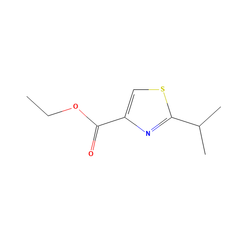 Ethyl 2-isopropylthiazole-4-carboxylate (CAS: 133047-44-6) - Chemical Structure and Molecular Formula 
