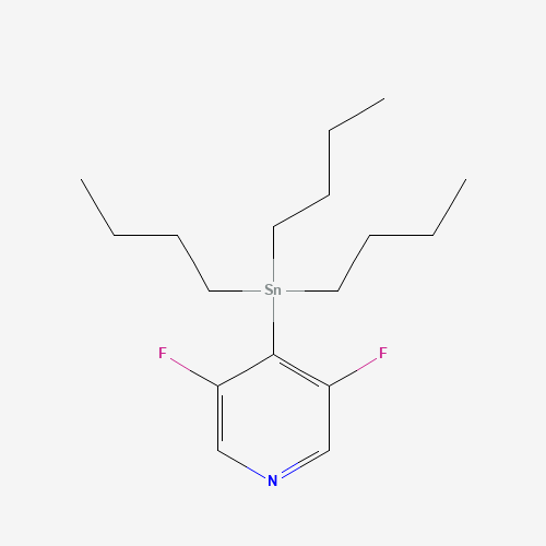 3,5-Difluoro-4-(tributylstannyl)pyridine (CAS: 765916-82-3) - Chemical Structure and Molecular Formula 