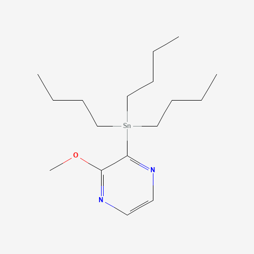 2-Methoxy-3-(tributylstannyl)pyrazine (CAS: 1105511-65-6) - Chemical Structure and Molecular Formula 