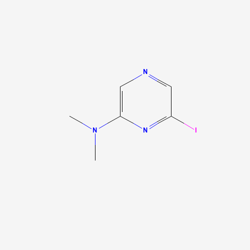 2-(N,N-Dimethylamino)-6-iodopyrazine (CAS: 125060-66-4) - Chemical Structure and Molecular Formula 