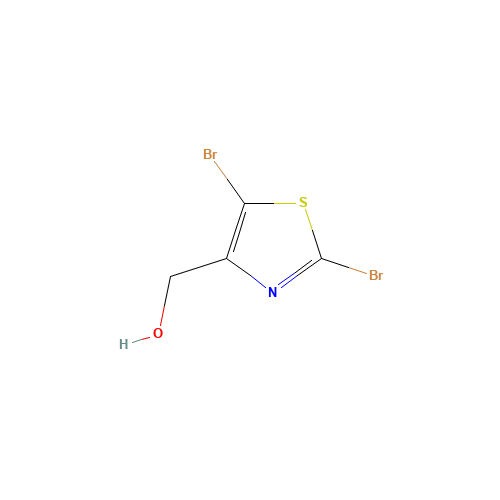 2,5-Dibromo-4-(hydroxymethyl)thiazole (CAS: 934236-32-5) - Chemical Structure and Molecular Formula 