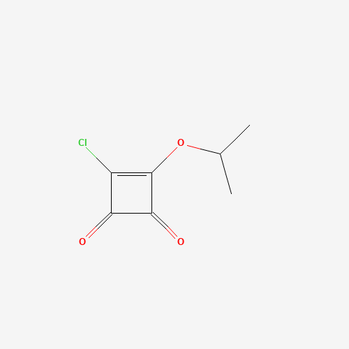 3-Chloro-4-isopropoxycyclobutene-1,2-dione (CAS: 130837-47-7) - Chemical Structure and Molecular Formula 