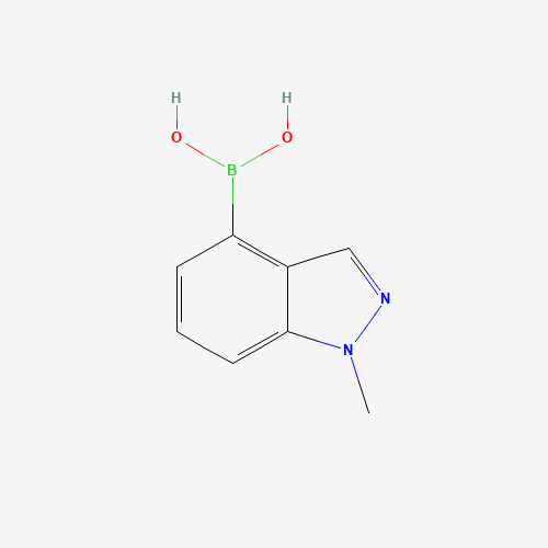 1-Methyl-1H-indazole-4-boronic acid chemical structure 1-Methyl-1H-indazole-4-boronic acid (CAS: 1001907-60-3) - Chemical Structure and Molecular Formula