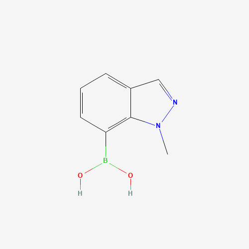 1-Methyl-1H-indazole-7-boronic acid (CAS: 1001907-59-0) - Chemical Structure and Molecular Formula 