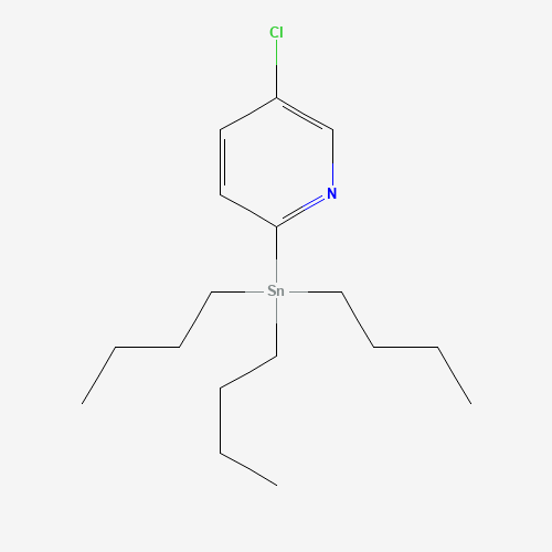 5-Chloro-2-(tributylstannyl)pyridine (CAS: 611168-63-9) - Chemical Structure and Molecular Formula 