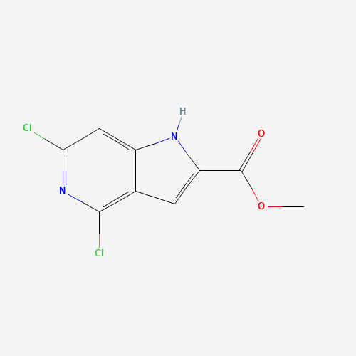 4,6-Dichloro-1H-pyrrolo[3,2-c]pyridine-2-carboxylic acid methyl ester (CAS: 871583-20-9) - Chemical Structure and Molecular Formula 