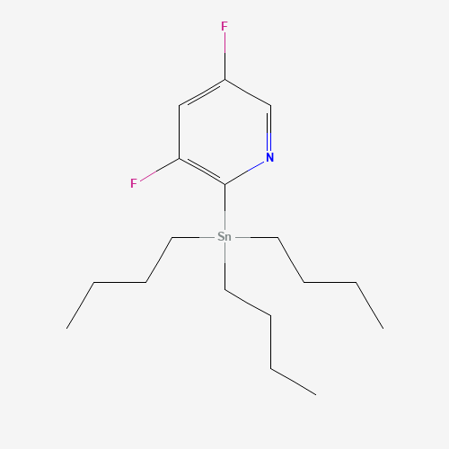 3,5-Difluoro-2-tributylstannylpyridine (CAS: 765917-25-7) - Chemical Structure and Molecular Formula 