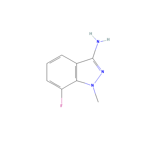 7-Fluoro-1-methyl-1H-indazol-3-ylamine (CAS: 171809-14-6) - Chemical Structure and Molecular Formula 