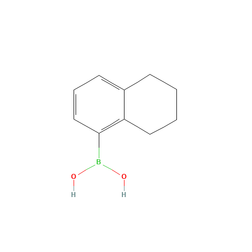 5,6,7,8-Tetrahydronaphthalen-1-ylboronic acid (CAS: 371765-41-2) - Chemical Structure and Molecular Formula 