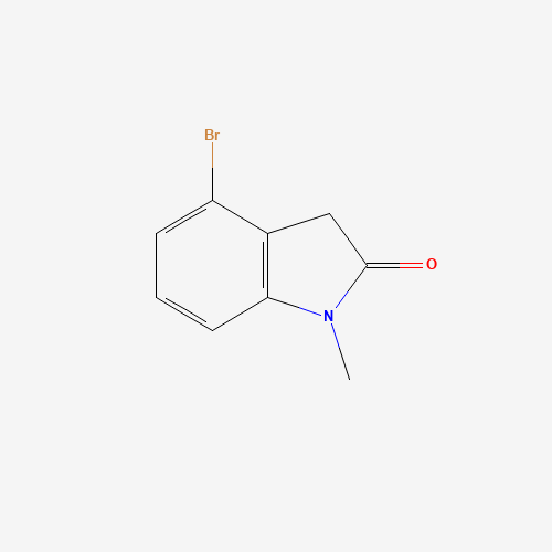 4-Bromo-1-methylindolin-2-one (CAS: 884855-68-9) - Chemical Structure and Molecular Formula 