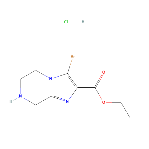 Ethyl 3-bromo-5,6,7,8-tetrahydroimidazo-[1,2-a]pyrazine-2-carboxylate hydrochloride (CAS: 1170568-70-3) - Related Chemical Product