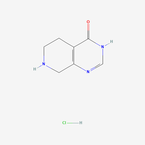 5,6,7,8-Tetrahydropyrido[3,4-d]pyrimidin-4(3H)-one hydrochloride (CAS: 1171334-07-8) - Chemical Structure and Molecular Formula 