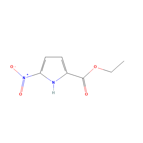 Ethyl 5-nitro-1H-pyrrole-2-carboxylate (CAS: 36131-46-1) - Chemical Structure and Molecular Formula 