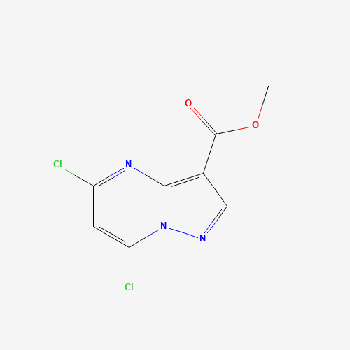 Methyl 5,7-dichloropyrazolo[1,5-a]pyrimidine-3-carboxylate (CAS: 1053656-37-3) - Chemical Structure and Molecular Formula 