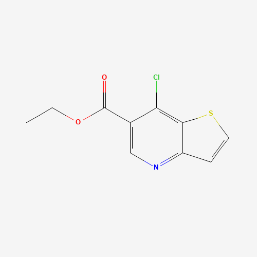 Ethyl 7-chlorothieno[3,2-b]pyridine-6-carboxylate (CAS: 83179-01-5) - Chemical Structure and Molecular Formula 