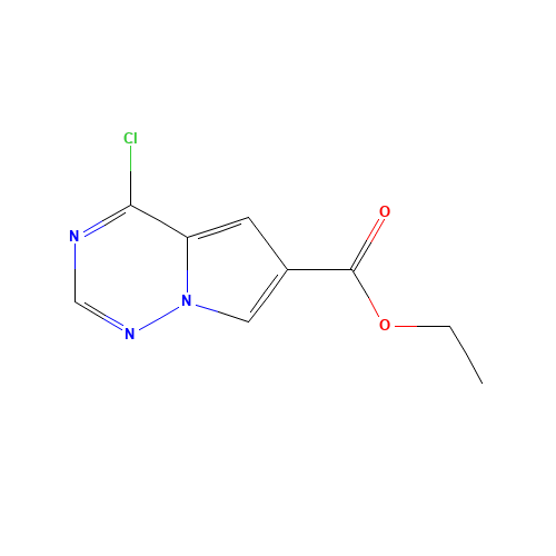 Ethyl 4-chloropyrrolo[1,2-f][1,2,4]triazine-6-carboxylate (CAS: 903129-94-2) - Chemical Structure and Molecular Formula 