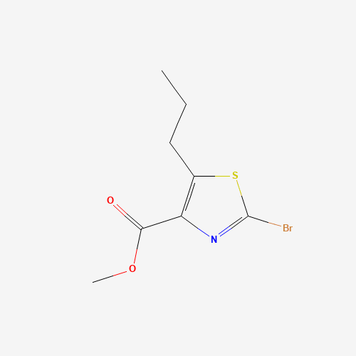 Methyl 2-bromo-5-propylthiazole-4-carboxylate (CAS: 1120214-96-1) - Chemical Structure and Molecular Formula 