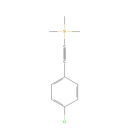 (4-Chlorophenylethynyl)trimethylsilane (CAS: 78704-49-1) - Chemical Structure and Molecular Formula 