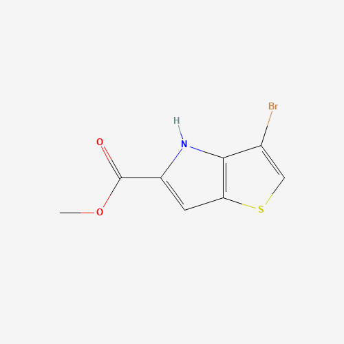 3-Bromo-4H-thieno[3,2-b]pyrrole-5-carboxylic acid methyl ester (CAS: 1105187-36-7) - Chemical Structure and Molecular Formula 