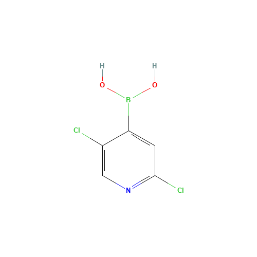 2,5-Dichloropyridine-4-boronic acid (CAS: 847664-64-6) - Chemical Structure and Molecular Formula 