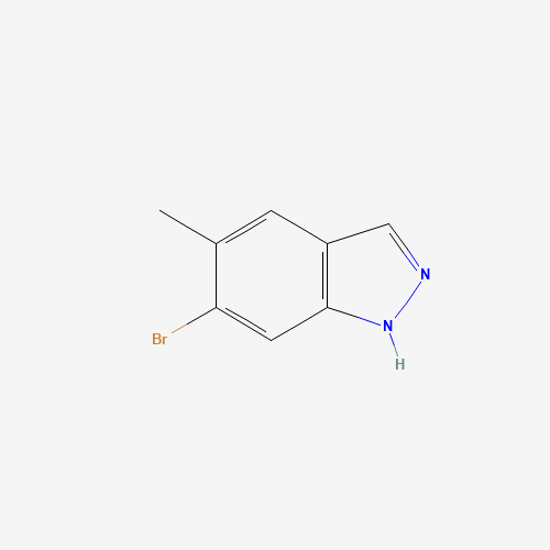 6-Bromo-5-methyl-1H-indazole (CAS: 1000343-69-0) - Chemical Structure and Molecular Formula 