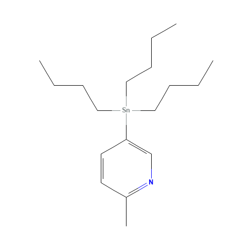 2-Methyl-5-(tributylstannyl)pyridine (CAS: 167556-64-1) - Chemical Structure and Molecular Formula 