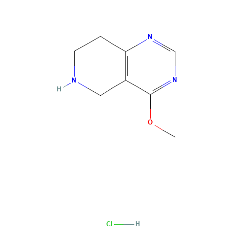 5,6,7,8-Tetrahydro-4-methoxypyrido[4,3-d]pyrimidine hydrochloride (CAS: 1187830-54-1) - Chemical Structure and Molecular Formula 