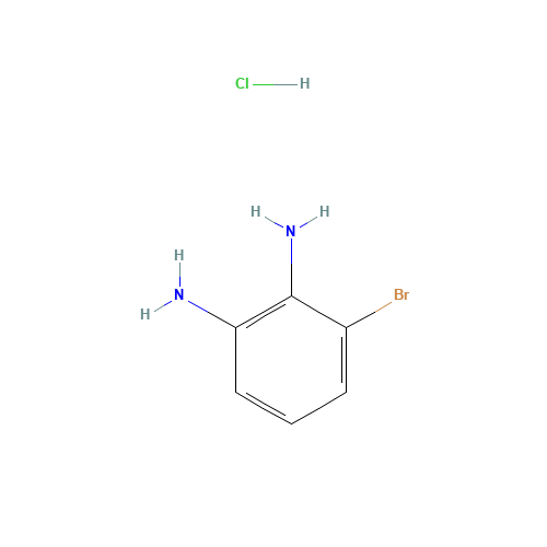3-Bromobenzene-1,2-diamine hydrochloride (CAS: 1187830-74-5) - Chemical Structure and Molecular Formula 
