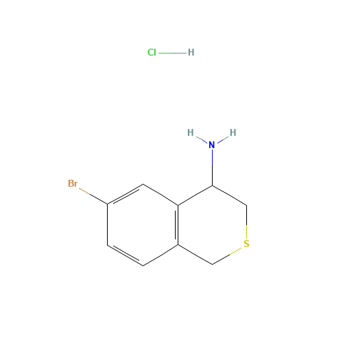 6-Bromo-3,4-dihydro-2H-isothiochromen-4-amine hydrochloride (CAS: 1187830-57-4) - Chemical Structure and Molecular Formula 