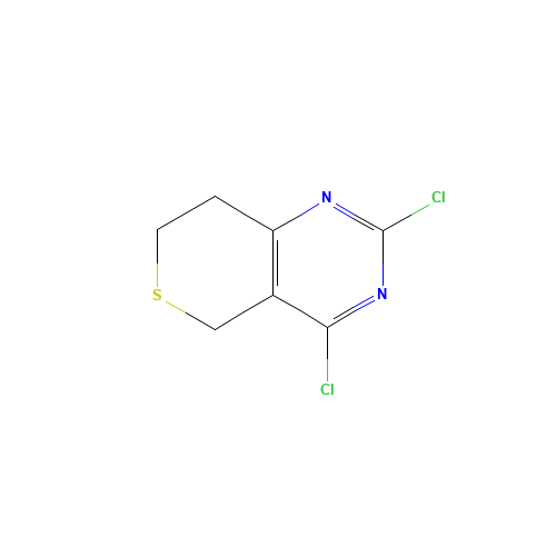 2,4-Dichloro-7,8-dihydro-5H-thiopyrano[4,3-d]pyrimidine (CAS: 181374-43-6) - Chemical Structure and Molecular Formula 