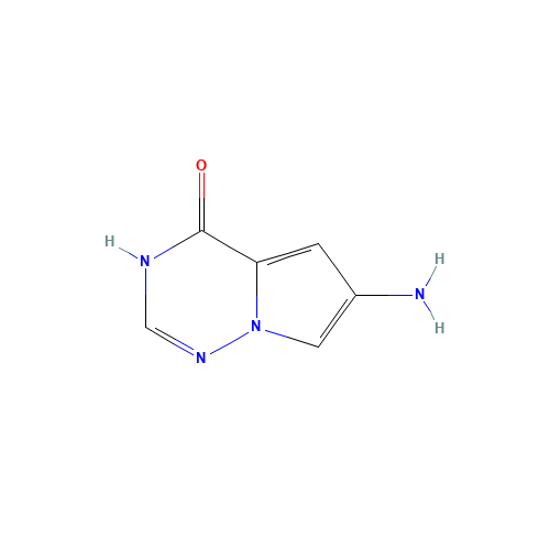6-Aminopyrrolo[1,2-f][1,2,4]triazin-4(3H)-one (CAS: 1160995-01-6) - Chemical Structure and Molecular Formula 