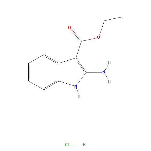 Ethyl 2-amino-1H-indole-3-carboxylate hydrochloride (CAS: 1187830-59-6) - Chemical Structure and Molecular Formula 