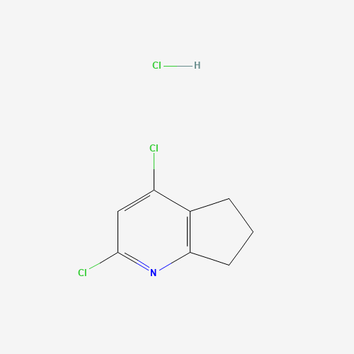 2,4-Dichloro-6,7-dihydro-5H-cyclopenta[b]pyridine hydrochloride (CAS: 1187830-87-0) - Chemical Structure and Molecular Formula 