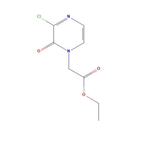 Ethyl 2-(3-chloro-2-oxopyrazin-1(2H)-yl)acetate (CAS: 1194374-11-2) - Chemical Structure and Molecular Formula 