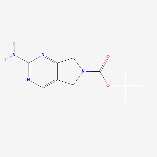 tert-Butyl 2-amino-5H-pyrrolo[3,4-d]pyrimidine-6(7H)-carboxylate (CAS: 1105187-42-5) - Chemical Structure and Molecular Formula 