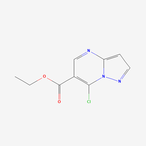 Ethyl 7-chloropyrazolo[1,5-a]pyrimidine-6-carboxylate (CAS: 43024-70-0) - Chemical Structure and Molecular Formula 