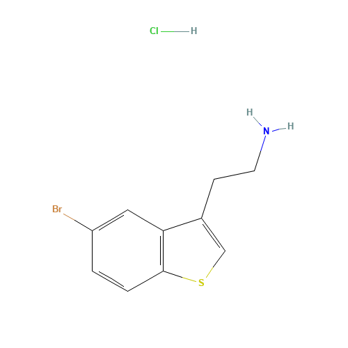 2-(5-Bromobenzo[b]thiophen-3-yl)ethanamine hydrochloride (CAS: 22964-00-7) - Chemical Structure and Molecular Formula 