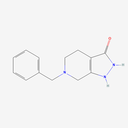 6-Benzyl-1,2,4,5,6,7-hexahydropyrazolo[3,4-c]pyridin-3-one (CAS: 909187-64-0) - Chemical Structure and Molecular Formula 