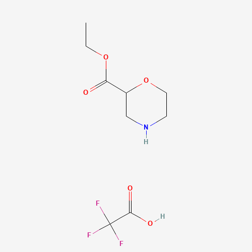 Ethyl morpholine-2-carboxylate trifluoroacetic acid (CAS: 1111640-52-8) - Chemical Structure and Molecular Formula 