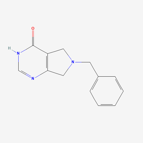 6-Benzyl-3,5,6,7-tetrahydropyrrolo[3,4-d]pyrimidin-4-one (CAS: 1092352-66-3) - Chemical Structure and Molecular Formula 