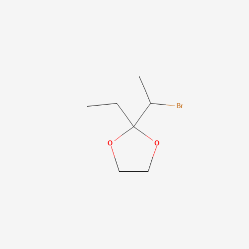 2-(1-Bromoethyl)-2-ethyl-1,3-dioxolane (CAS: 22515-81-7) - Chemical Structure and Molecular Formula 