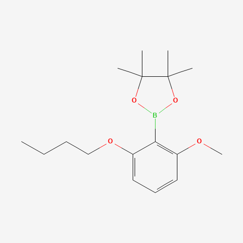 2-(n-Butoxy)-6-methoxyphenylboronic acid pinacol ester (CAS: 1204580-83-5) - Chemical Structure and Molecular Formula 