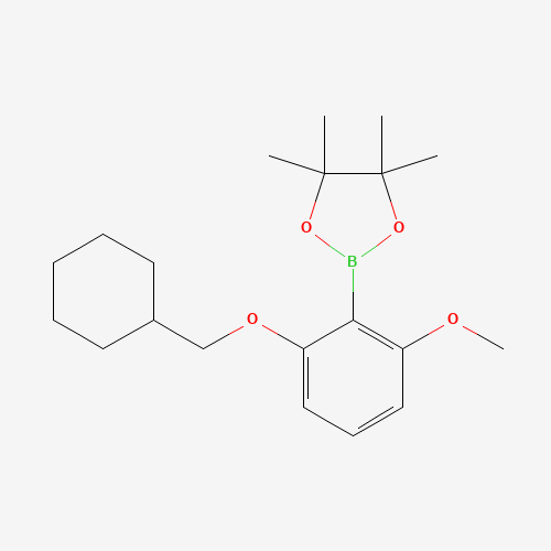 2-Cyclohexylmethoxy-6-methoxyphenylboronic acid pinacol ester (CAS: 1204580-87-9) - Chemical Structure and Molecular Formula 