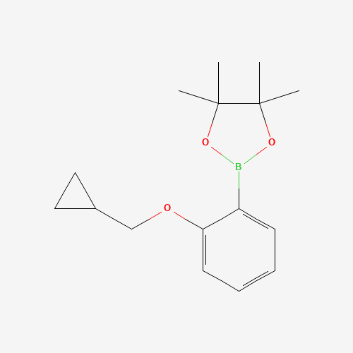 2-Cyclopropylmethoxyphenylboronic acid pinacol ester (CAS: 1185836-98-9) - Chemical Structure and Molecular Formula 